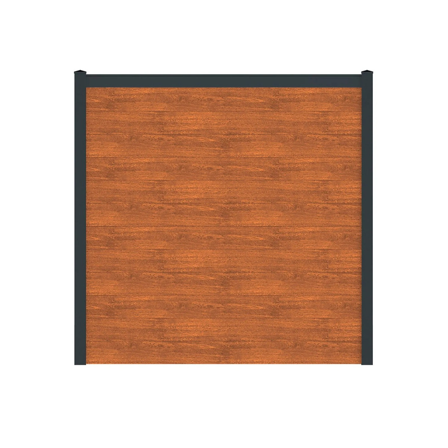 Vidual Sichtschutzzaun Snap 140 aus Aluminium in Light Oak, blickdicht, zum Aufdübeln, Höhe: 175 cm, Länge: 35,45 m - Bild 2