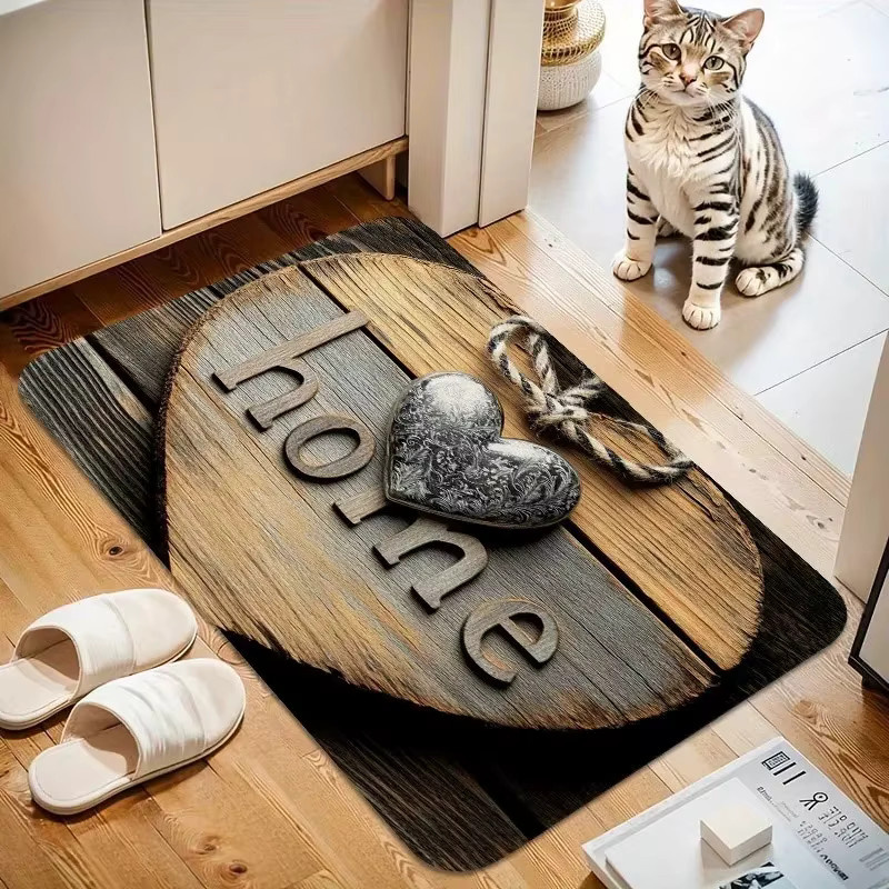 Homeet Fußmatte Home Sweet Heart mit Muster in Braun, B/T: 60 x 40 cm - Bild 2