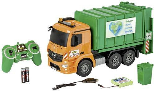 Carson Mercedes-Benz Arocs Müllwagen RC Funktionsmodell im Maßstab 1:20 - Bild 1