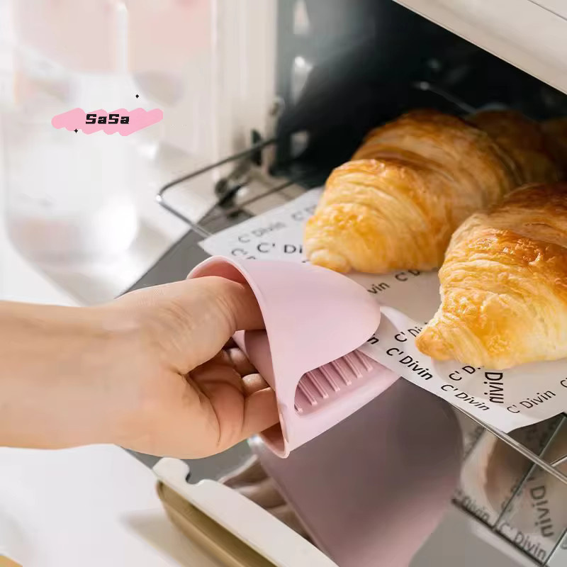 YOWEI Paar hitzebeständige Silikonhandschuhe, rutschfeste Ofenhandschuhe zum Backen und Kochen - Bild 2