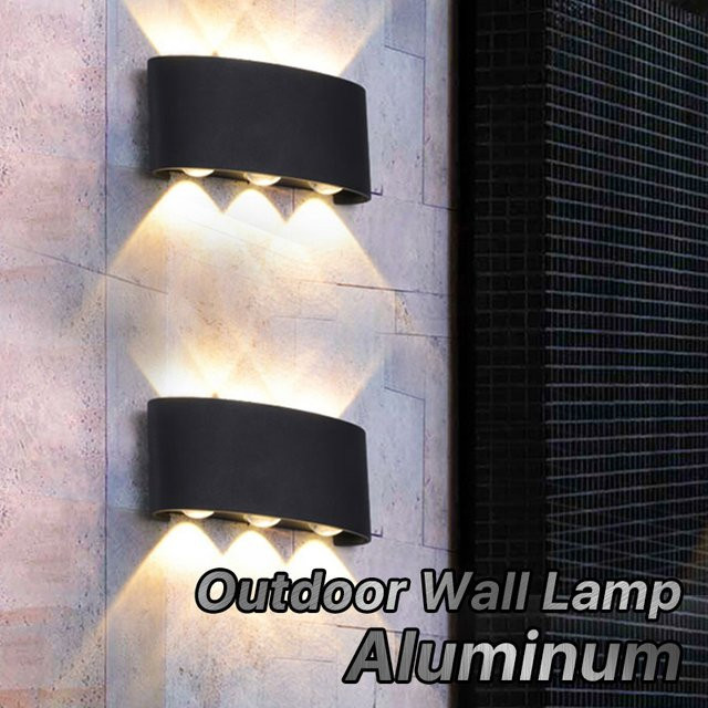 OSABO LED Aluminium-Wandleuchte IP65 Up-Down Außenbeleuchtung in Warmweiß für Garten, Treppen und Wohnbereiche - Bild 1
