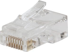 Klein Tools RJ45 Pass-Thru CAT6 Datenstecker für Ethernet/LAN, 10-teilig, transparent - Bild 1