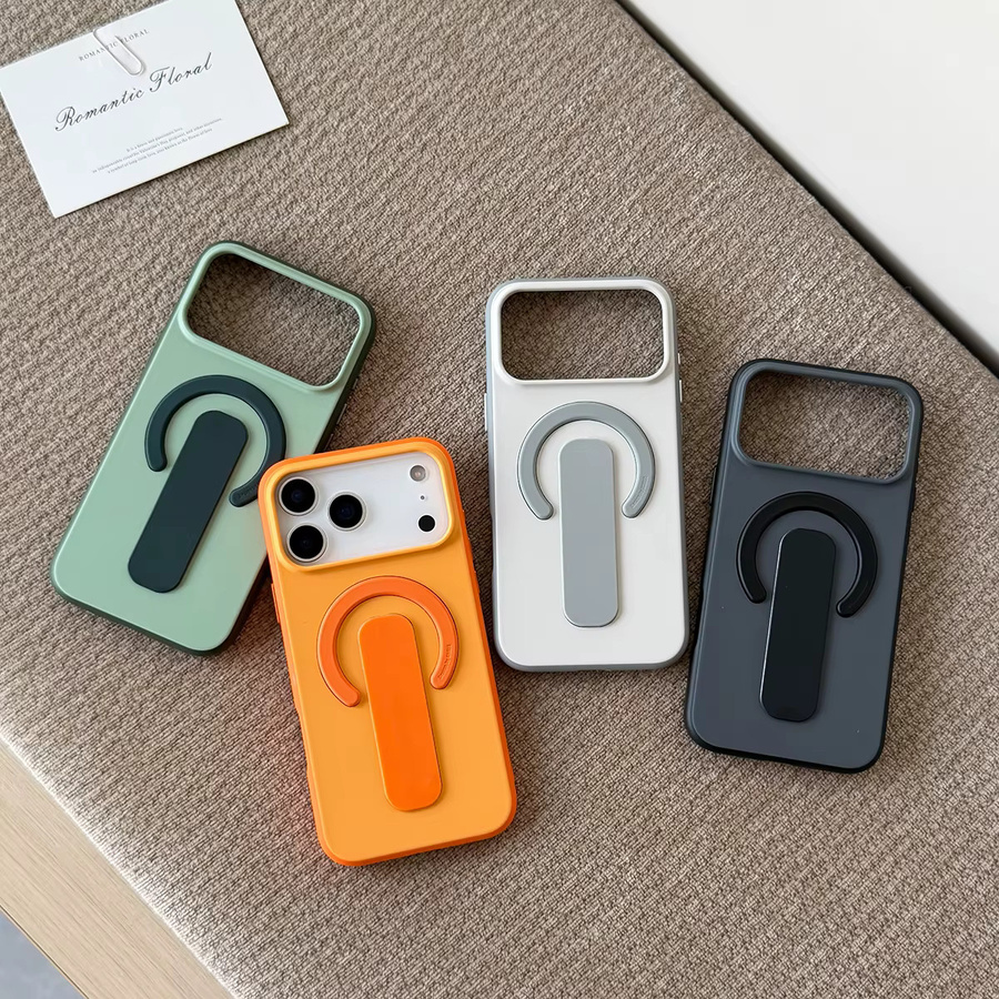 LICOERS Magnetische Schutzhülle für iPhone 17 Pro Max und iPhone 17 Pro in Black mit Ringhalter, Ständer und Kamera-Tastenschutz, matt und stoßfest - Bild 1