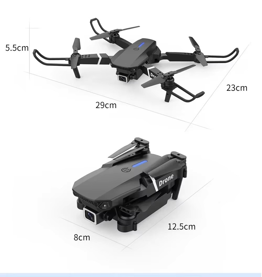 E88PRO Drohne mit 8K Dual Kamera und 5G WiFi für professionelle HD Luftaufnahmen in Schwarz - Bild 4