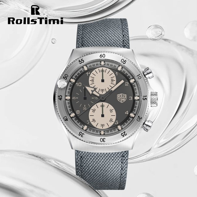 Rollstimi Chronograph, Quarz, Edelstahl, Saphirglas, Herren - Bild 1