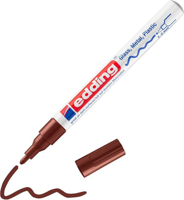 edding 751 Glanzlack-Marker in Braun mit Bullet-Spitze für permanente Markierungen - Bild 1