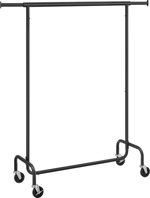 SONGMICS Kleiderständer aus Metall mit Rollen, moderner Garderobenständer mit durchgehender Kleiderstange, belastbar bis 130 kg - Bild 1