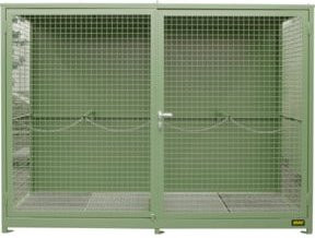 Bauer Südlohn Gasflaschen-Container GFC-1 mit Gitterrostboden in Resedagrün - Bild 1