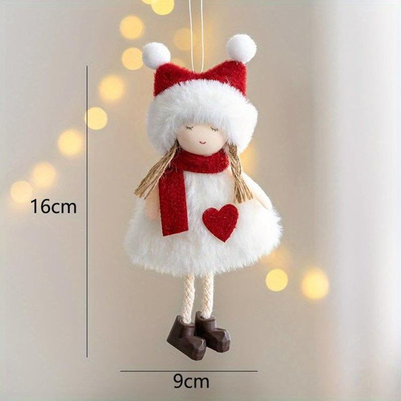 Love Home Garden Weihnachts-Hängeornament Engel aus Textil in Weiß - Bild 1