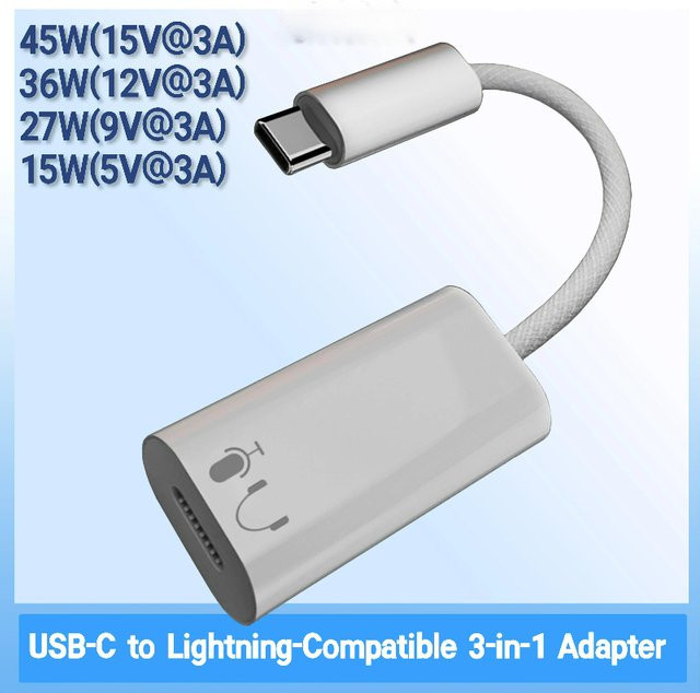 BSN USB-C auf Lightning Audio-Adapter in Weiß für iOS und USB-C Geräte - Bild 1