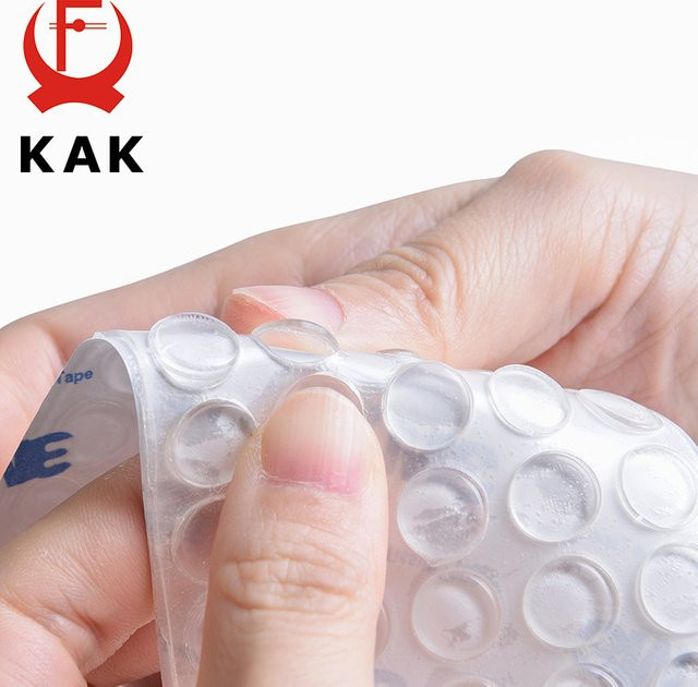 KAK Selbstklebende Silikon Türstopper Pads Transparent als Dämpfer und Puffer für Möbel und Schränke - Bild 1