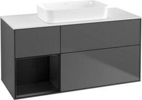 V&B Waschtischunterschrank Finion in Anthrazit lackiert, B/T: 120 x 60 cm - Bild 1