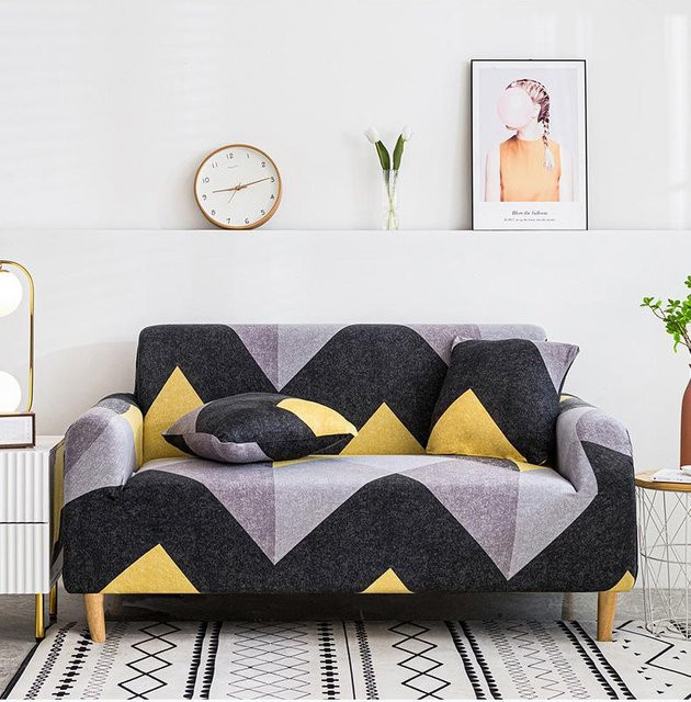 Rutschfester Sofabezug von Yiran bag aus bedruckter Milchseide in Multicolour für 1 Sitzplatz, Breite: 90-140 cm - Bild 1