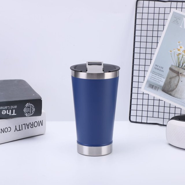 Yiran Furniture Bierglas aus Edelstahl mit Doppelvakuumisolierung und Flaschenöffner, 502,75 ml - Bild 1