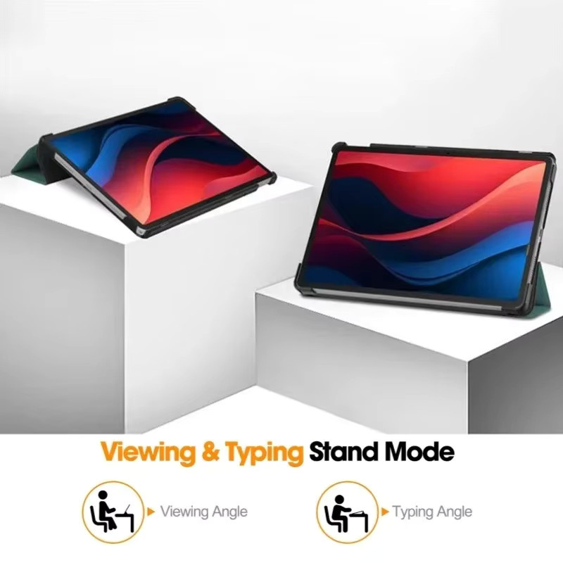 Smart Case für Lenovo Xiaoxin Pad 2024 und Lenovo Tab M11 (11 Zoll, TB331FC / TB-330FU) aus Leder mit Tri-Folding Standfunktion, Schwarz - Bild 3
