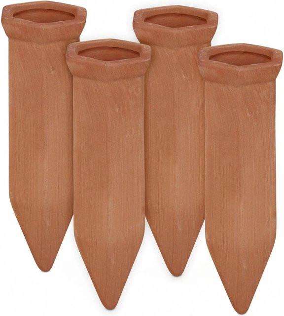 Relaxdays Tonkegel aus Keramik in Terracotta, 4er Set, B/T/H: 14 x 4,5 x 4 cm - Bild 1