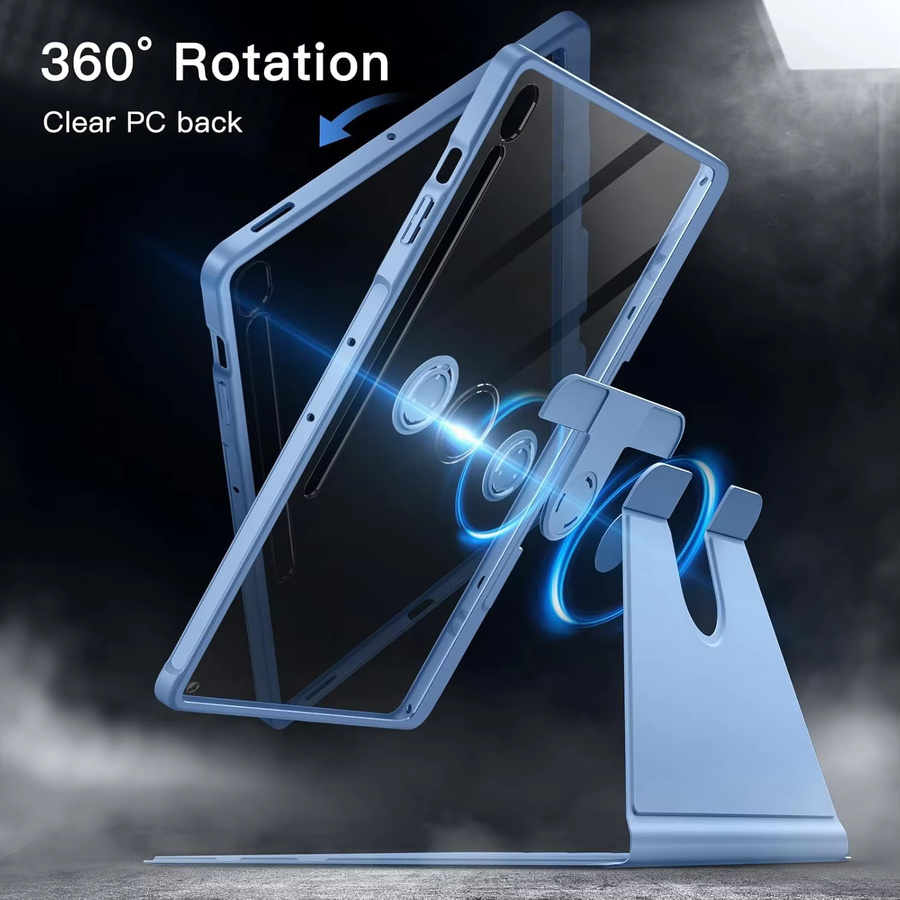 Samsung Galaxy Tab S10 Lite 360 Grad drehbare Acryl-Hülle in Transparent mit Stiftschlitz und stoßfestem Schutz - Bild 3