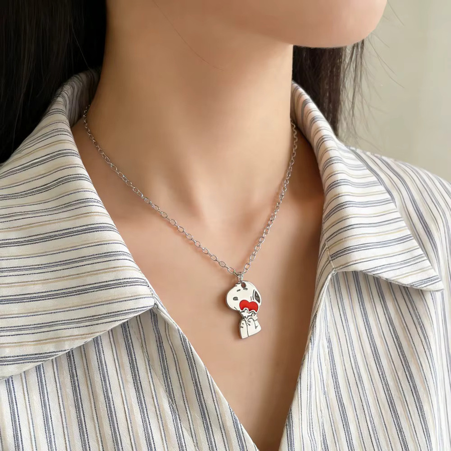 Bandai Halskette, Snoopy Cartoon, Silber, Unisex - Bild 2