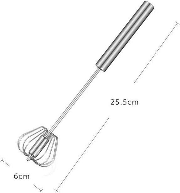 Bestbags Halbautomatischer Mixer Schneebesen aus Edelstahl in Weiß und Silber - Bild 1