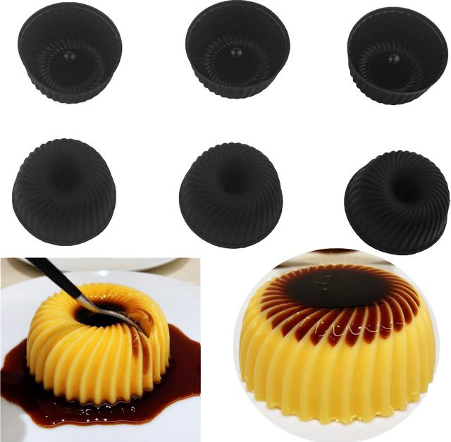 Meibum Silikonform in Rockform für Schokolade, Pudding und Chiffon-Kuchen, Schwarz - Bild 1