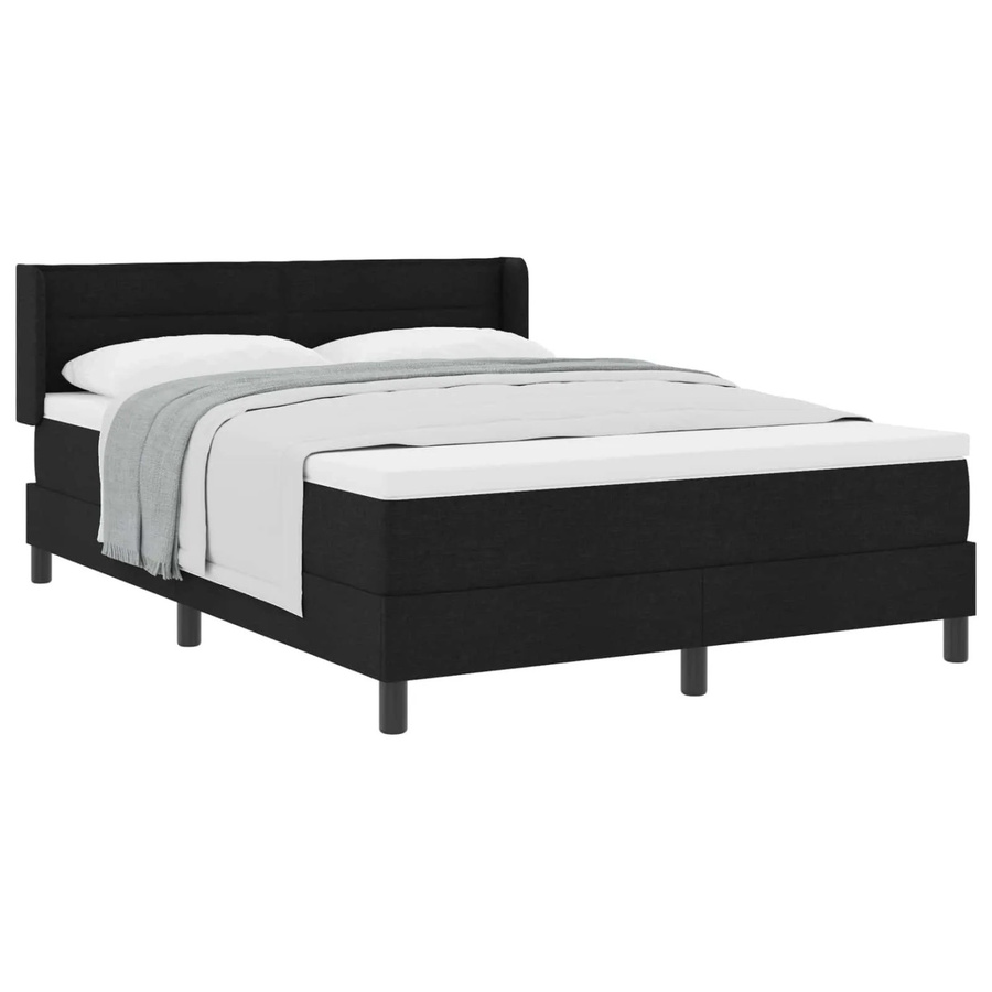 vidaXL Boxspringbett mit Matratze Schwarz B/T: 140 x 190 cm - Bild 2