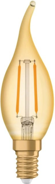 Osram LED-Leuchtmittel Kerzenform E14 in Gold, 2,5 W, warmweiß, H x Ø: 12,1 x 3,5 cm - Bild 1