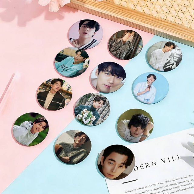 Gong Y-Yoo Brosche, Tier Icon, Weißblech, Button Pin - Bild 1