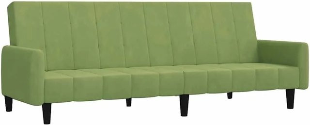 vidaXL Schlafsofa 2-Sitzer in Hellgrün mit Samtbezug für Wohnzimmer und Home-Office - Bild 1