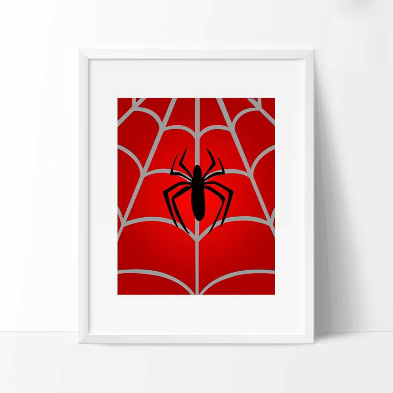 Rahmenloses Spiderman Leinwandgemälde für das Kinderzimmer, Marvel Superheld Wandbild als Poster - Bild 2