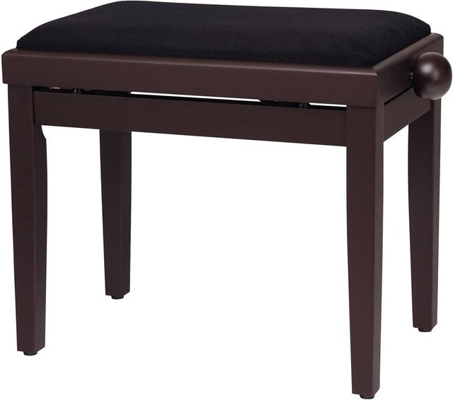 CLASSIC CANTABILE Pianobank in Rosenholz matt mit braunem Velours-Bezug, B/T/H: 47 x 32 x 56 cm - Bild 1