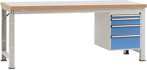 Manuflex Werkbank WP5427.5012 in Licht-Blau (RAL 5012) und Grau, B: 180,0 cm, T: 70,0 cm, H: 80,0 cm - Bild 1