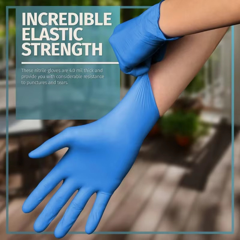 INMAICH Einweg-Nitrilhandschuhe Blau, puderfrei, Industriequalität, 20/100 Stück - Bild 2