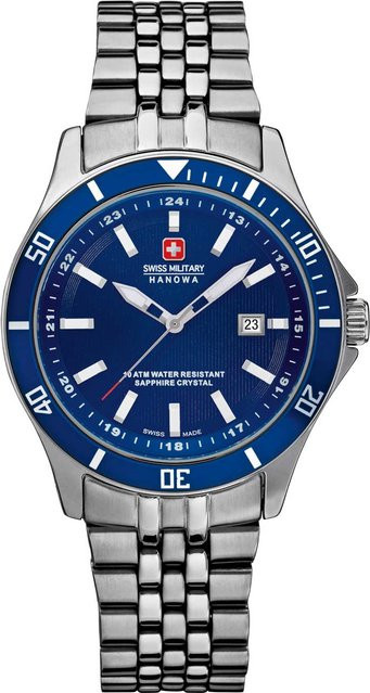Swiss Military Hanowa Armbanduhr, Quarz, Edelstahl, Blau, 32 mm, Damen - Bild 1