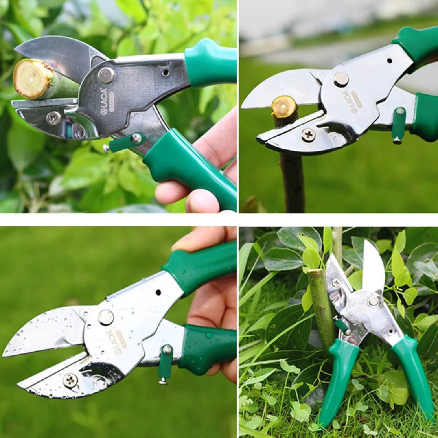 LAOA 8-Zoll Gartenschere mit SK5-Klinge und grünem PVC-Griff für einen Schnittbereich von 15-20mm - Bild 4