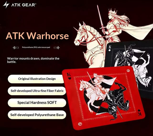 ATK Warhorse Battle Riding Mauspad mit Originalillustration für E-Sports und FPS-Spiele - Bild 1