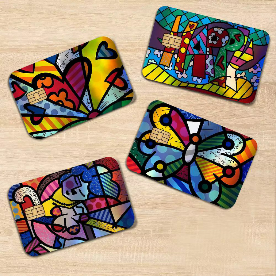 Britto Laser Glänzende Bankkarten-Aufkleber Wasserfest und Abnehmbar in Multicolour zur persönlichen Dekoration - Bild 2