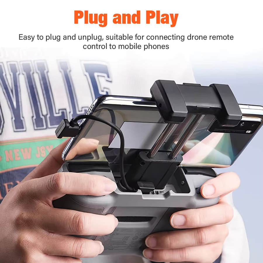 Nephy OTG-Datenkabel für DJI Fernbedienung mit USB Typ C und iOS Anschluss in Schwarz zur Verbindung von Telefon oder Tablet mit DJI Mini 4K, Mini 3 Pro, Mini 3, Mini 2, Mini SE, Air, Mavic 2 und Mavic 3 - Bild 2