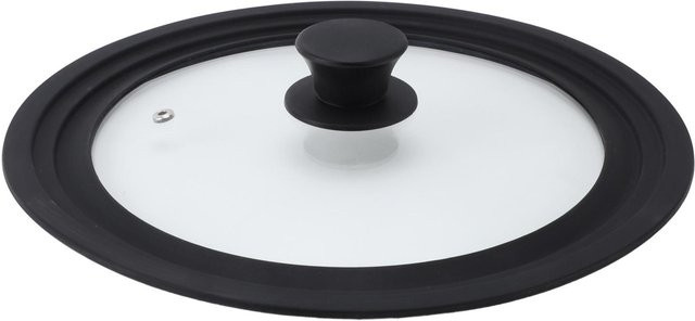 CosyHome Universal Küchenpfannendeckel aus Glas mit hitzebeständigem Silikonrand in Weiß und Transparent für 24 cm, 26 cm und 28 cm - Bild 1