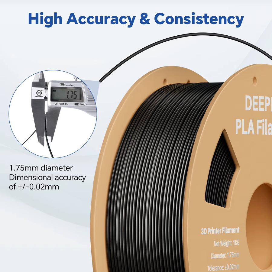 DEEPLEE PLA Filament 1,75mm Orange, 4kg Großpackung (4 x 1kg) für FDM 3D-Drucker - Bild 2