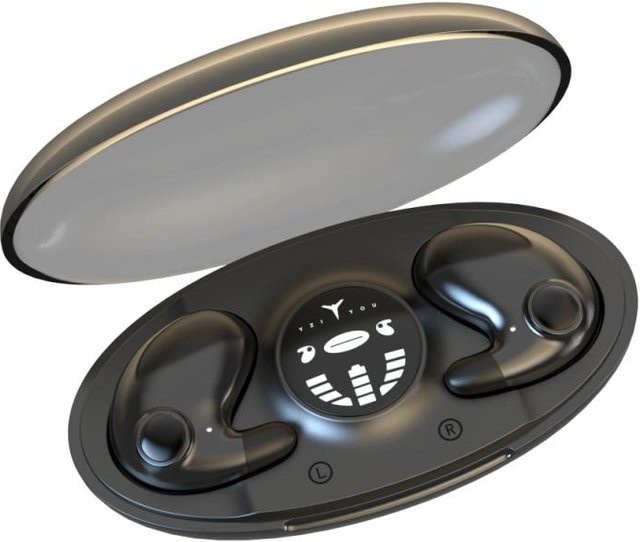 Kebidumei Unsichtbare Schlafkopfhörer, kabellose Bluetooth 5.3 In-Ear Kopfhörer mit Rauschunterdrückung und IPX5-Wasserdichtigkeit, Schwarz - Bild 1