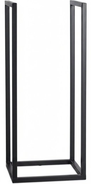 Relaxdays Kaminholzregal aus Eisen in Schwarz, modern und matt, B/T/H: 75 x 30 x 30 cm - Bild 1