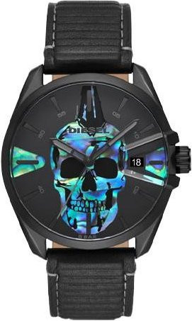 Diesel Armbanduhr Quarz, Leder, 44 mm, Herren, Schwarz - Bild 1