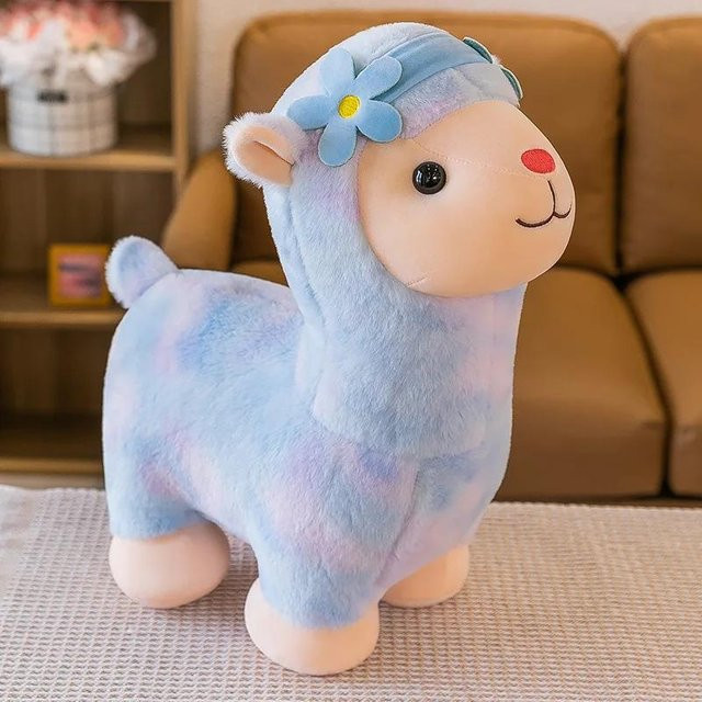 Yiran Health & Beauty Regenbogen Alpaka, Plüschtier, Bunt, 45cm - Bild 1