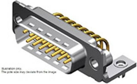 Molex D-SUB Steckverbinder 1731090179 mit 37 Polzahl und Lötpins in Silber und Weiß - Bild 1