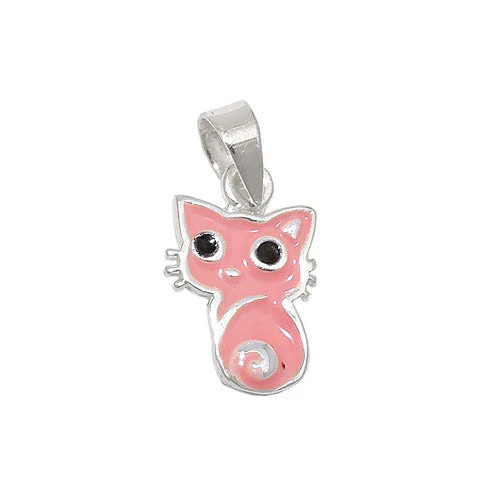 SIGO Anhänger rosa Katze, 925 Silber, Unisex - Bild 1