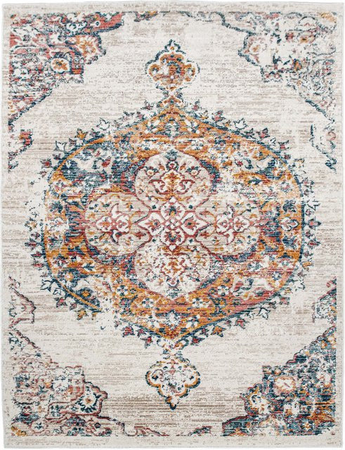Teppich Herbella in Beige mit floralem und orientalischem Design, Breite: 60 cm, Länge: 100 cm - Bild 1