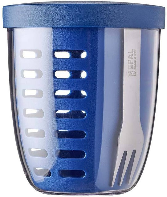 Mepal Fruitpot Ellipse Obstbehälter aus Kunststoff, Blau, 600 ml - Bild 1