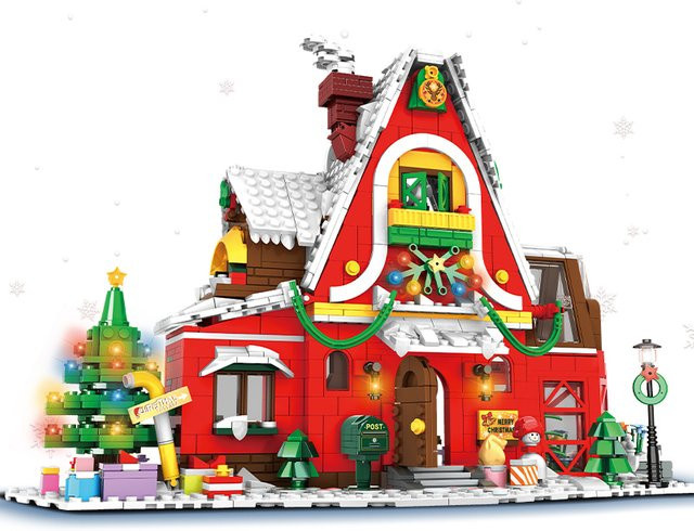 DBPALY Weihnachten Haus Modell, Bausteine, Kunststoff, Bunt / Mehrfarbig - Bild 1