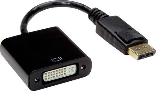 Value DisplayPort auf DVI-D 24+1pol Adapterkabel Schwarz 0,15 m - Bild 1