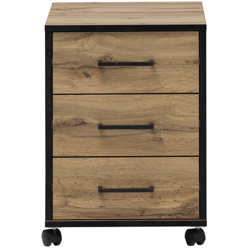 Schildmeyer Rollcontainer Serie 2000 Eiche Landhaus Nachbildung, Farbe Beige/Braun, B/T/H: 40,1 x 50,0 x 57,0 cm - Bild 2